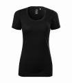 158_01 czarna koszulka damska krótki rękaw wełna merynosowa Marino Rise Malfini.webp