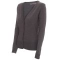 Rozpinany sweter damski w serek JASMINE 69600 Crimson Cut Promosta szary2.jpg