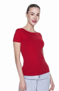 Koszulka damska dopasowana slim fit LADIES' SLIM 21603 Crimson Cut