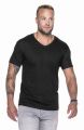 T-shirt męski w serek koszulka v-neck 22155 Promostars czarny.jpg