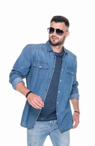 Koszula męska z długim rękawem WESTERN 95200 Crimson Cut Promostars