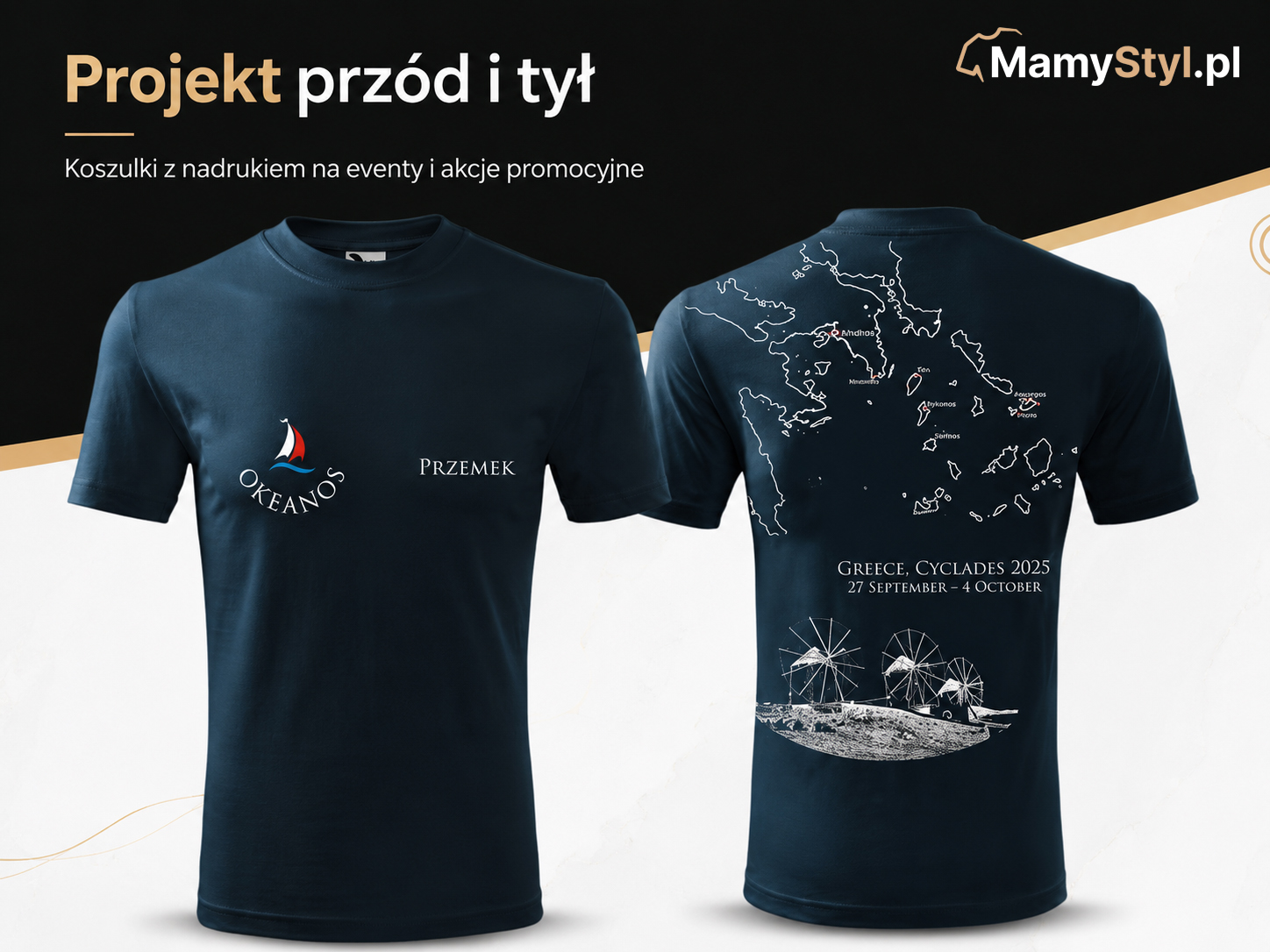 Koszulki wyjazdowe dla grup z własnymi nadrukami i logo