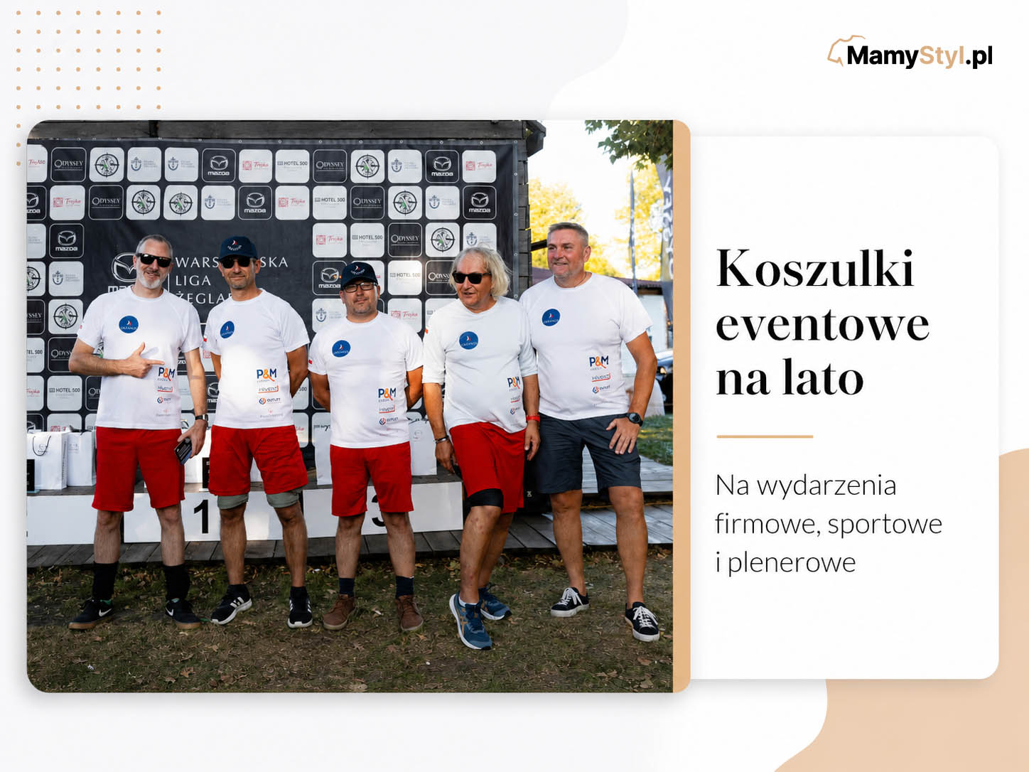 Koszulki eventowe z logami sponsorów oddychające