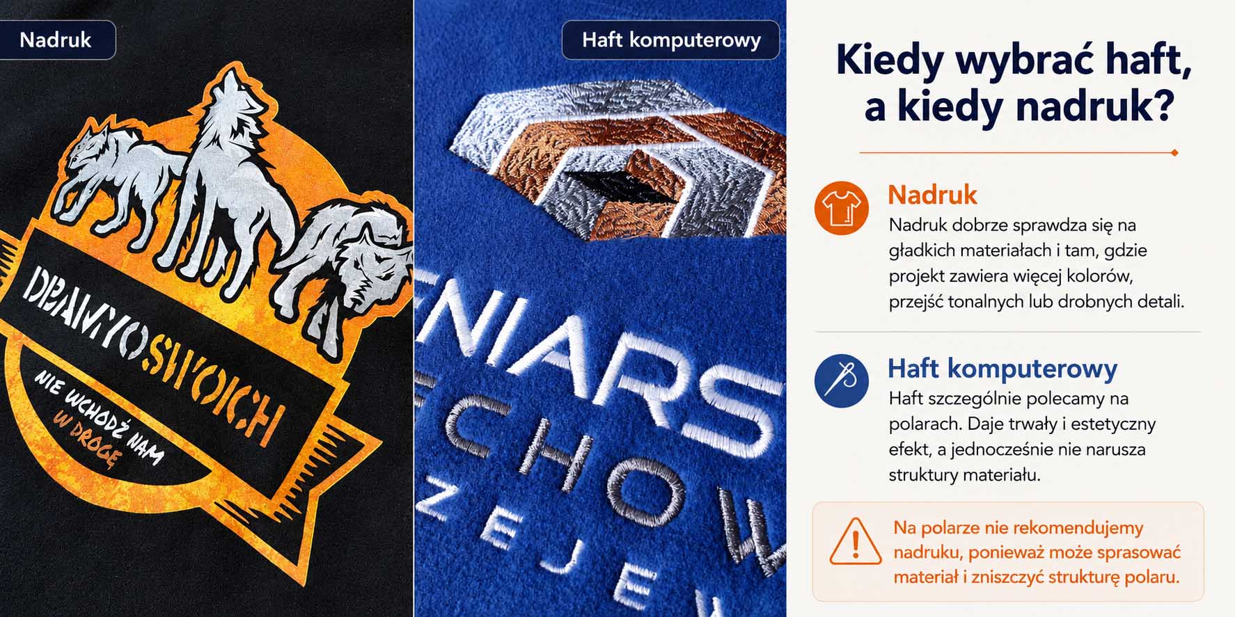 Haft komputerowy czy nadruk DTF?